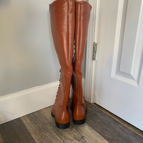 NWOT Women’s size 7.5 lace-up knee boots - Picture 2 of 5